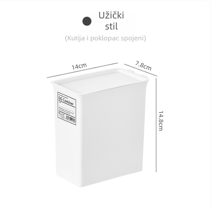 PP kutija za skladištenje s poklopcem, model 9527, otporna na vlagu, slaganje može se, za organizaciju