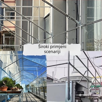 Bezzavarni spoje čeličnih cijevi za zidove i pod – temeljni komplet za fiksne spojeve cijevi, galvanizirani toplim postupkom, različiti modeli