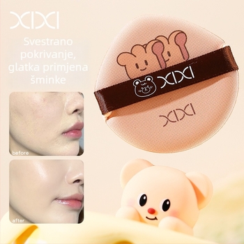 Suhi pudernjasti puff – spužvasti materijal, kapljasti oblik, Pee, šifra Xx–03 xx–04