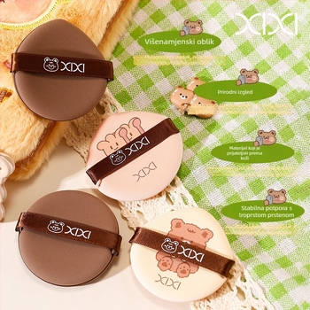 Suhi pudernjasti puff – spužvasti materijal, kapljasti oblik, Pee, šifra Xx–03 xx–04