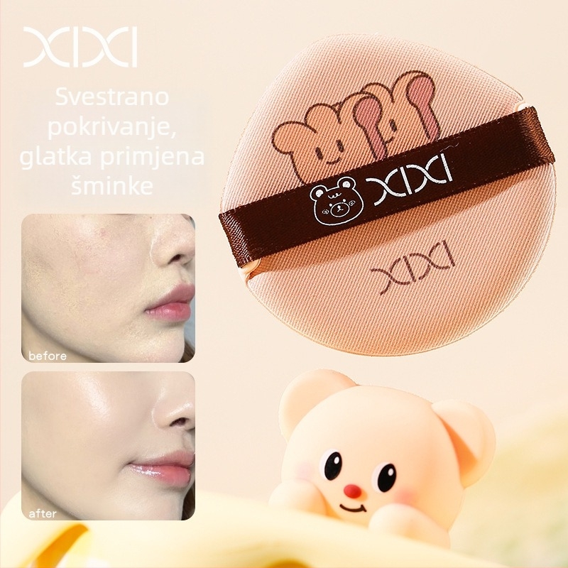 Suhi pudernjasti puff – spužvasti materijal, kapljasti oblik, Pee, šifra Xx–03 xx–04