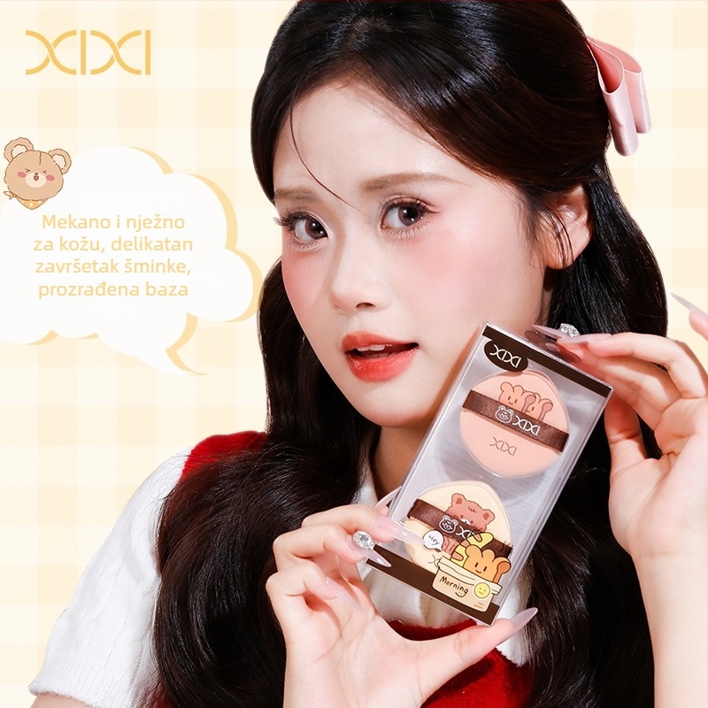 Suhi pudernjasti puff – spužvasti materijal, kapljasti oblik, Pee, šifra Xx–03 xx–04