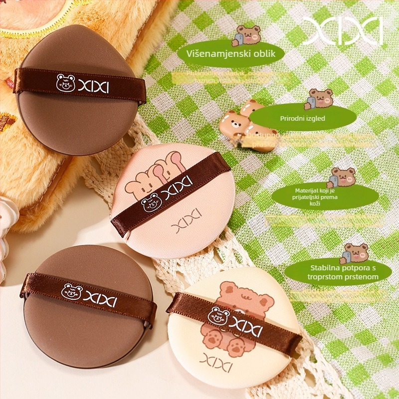 Suhi pudernjasti puff – spužvasti materijal, kapljasti oblik, Pee, šifra Xx–03 xx–04