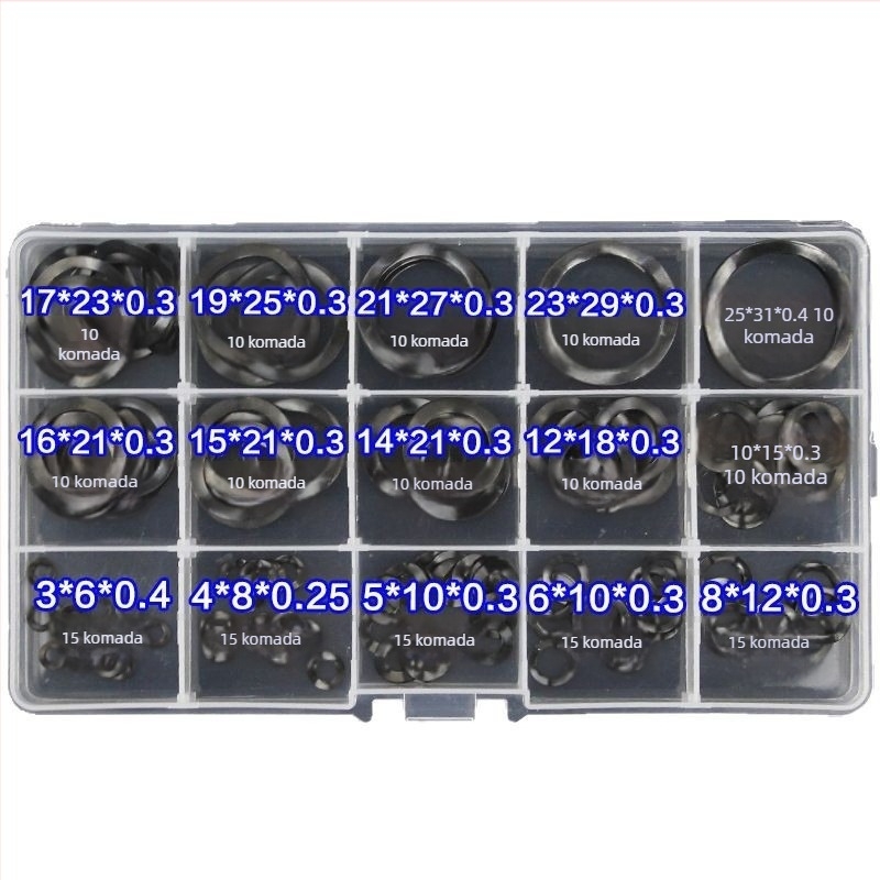 Aozhang Crni set tri valovite podloške, valovita podloška, opružno čelično, 8. razred