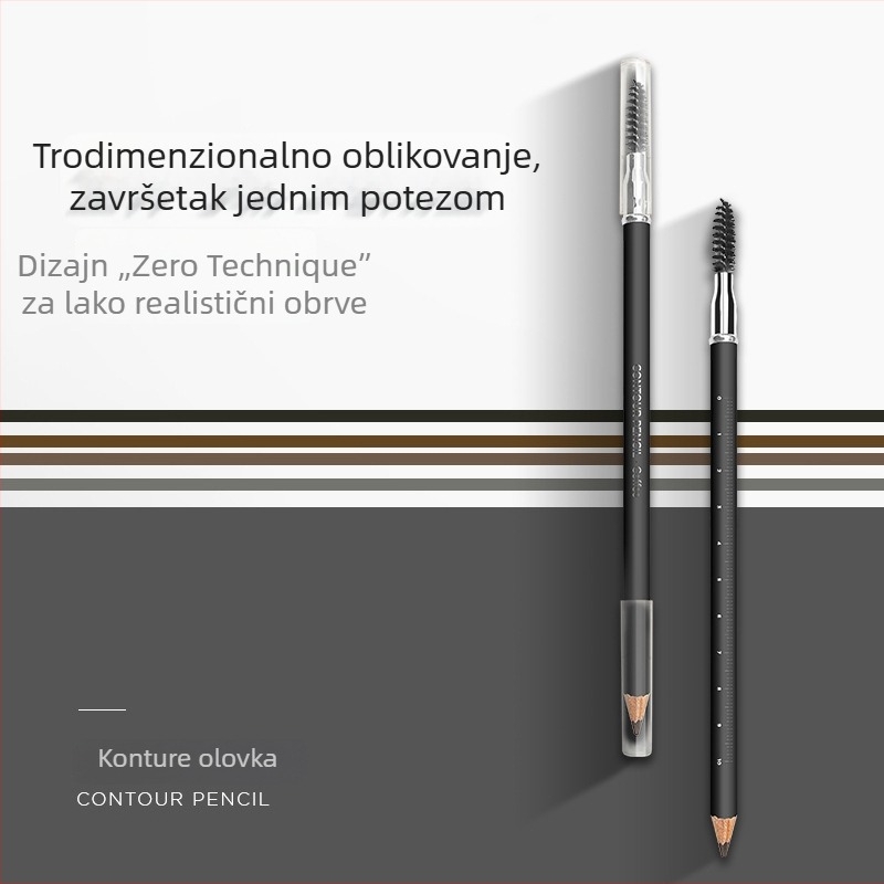 Kozmetičko tetovažno pero s dvostrukom glavom za obrve i liniju oka, ručno, brend Famisoo, polupermanentno pozicioniranje