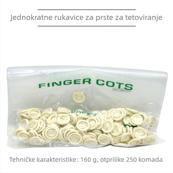 Jednokratni latex prstni zaštitnici za izbjeljivanje usana i bojanje obrva, 250 kom