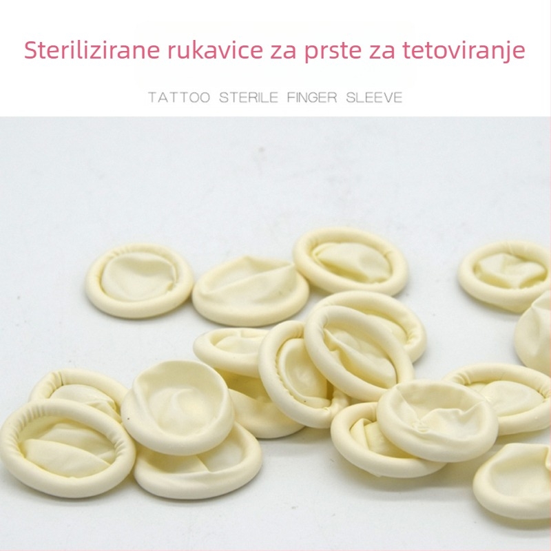 Jednokratni latex prstni zaštitnici za izbjeljivanje usana i bojanje obrva, 250 kom