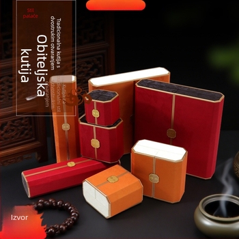 Kutija za nakit s dvostranim izlaganjem u kineskom stilu, plastična kutija + PU koža, pakiranje nakita