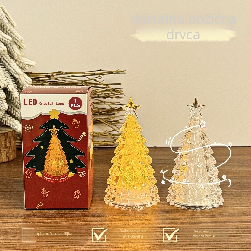 Ukras — Mini kristalno božićno drvce, noćno svjetlo za božićnu dekoraciju, plastika, marka Nothing