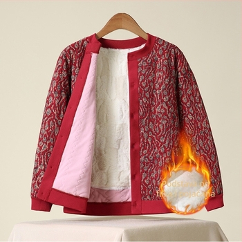 Ženska zimska jakna od poliestera s floralnim uzorkom, literarno retro stil, glavni materijal ≤30%, sezona: Zima 2024