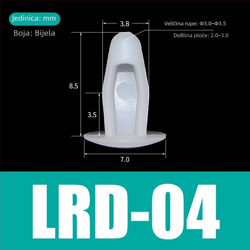 Nylon nit za fiksiranje PCB ploča i strojevnih ploča – LRD-04, Materijal: nylon, Tip nita