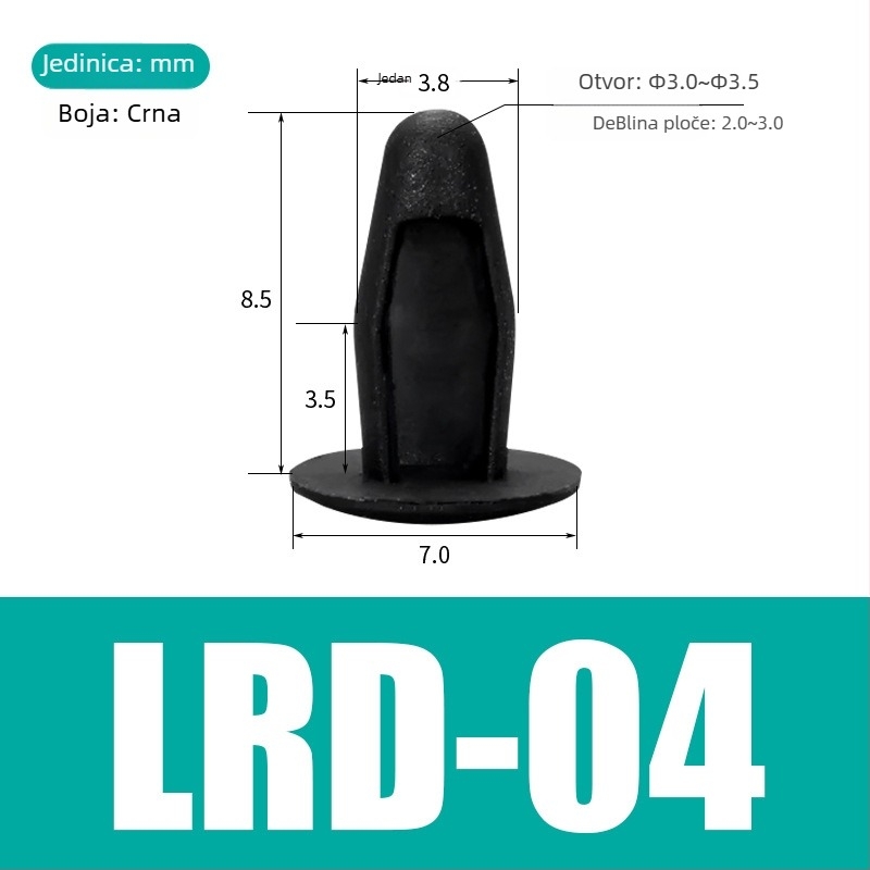 Nylon nit za fiksiranje PCB ploča i strojevnih ploča – LRD-04, Materijal: nylon, Tip nita