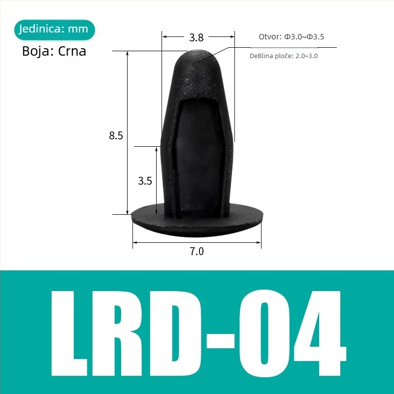 Nylon nit za fiksiranje PCB ploča i strojevnih ploča – LRD-04, Materijal: nylon, Tip nita