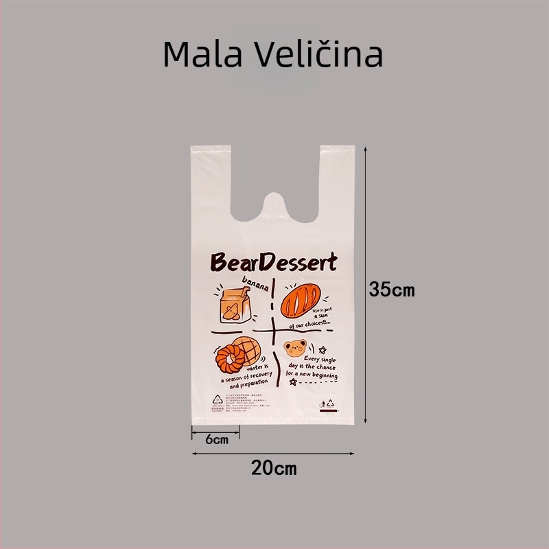 Dvostruko slojna plastična vrećica za pakiranje hrane, iznimno debela, 6 mil debljine, tote vrećica za pečenje