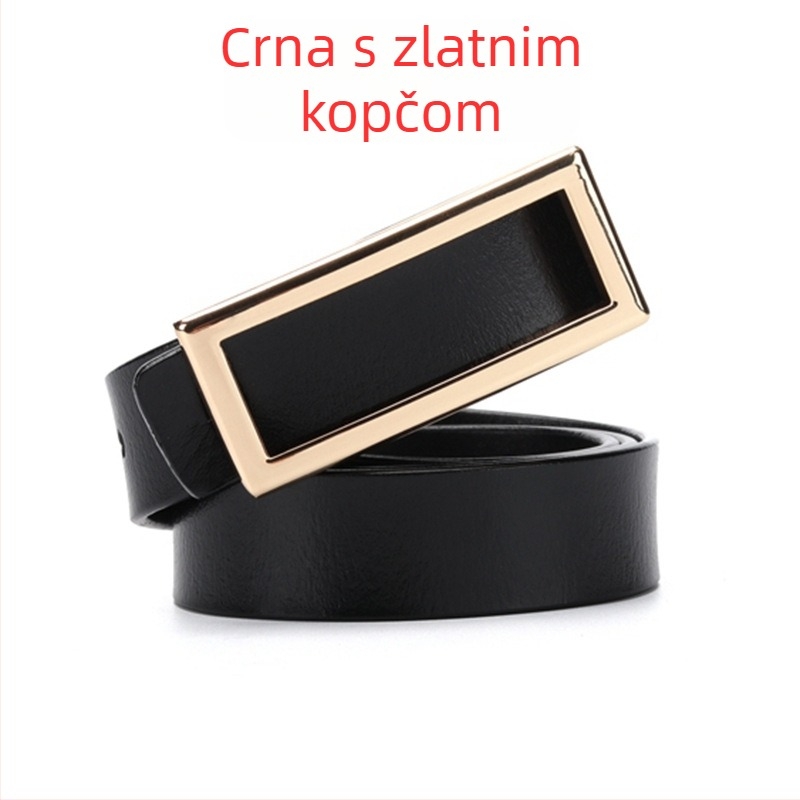 Ženski kaiš – Korejskog stila, koža od split cowhide s transfernim printom, spona od legure, lagana konstrukcija, Yi Yang Leather Goods