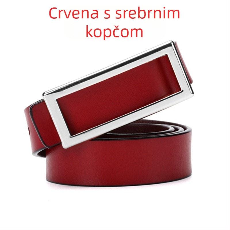 Ženski kaiš – Korejskog stila, koža od split cowhide s transfernim printom, spona od legure, lagana konstrukcija, Yi Yang Leather Goods