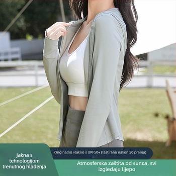 Ženska UPF50+ jakna s kapuljačom – prozračna, brzo se suši, UV zaštita, otporna na vjetar, repelent za insekte
