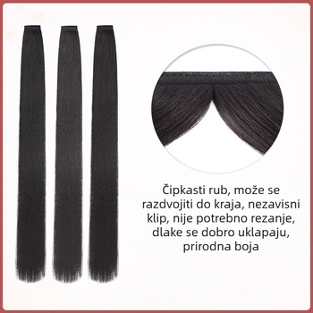 Perika za frizure, ručno izrađena, vlakna otporna na toplinu, ravni stil, nije pogodna za bojanje ili trajnu