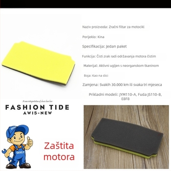 Dio zračnog filtra za motocikl, marka Mogelon, model F8, kompatibilan s motociklima, šifra proizvoda Lx35