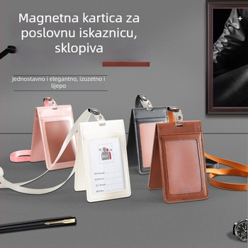 Držač kartica Yue Lu od PU kože – moderni minimalistički stil, PU podstava
