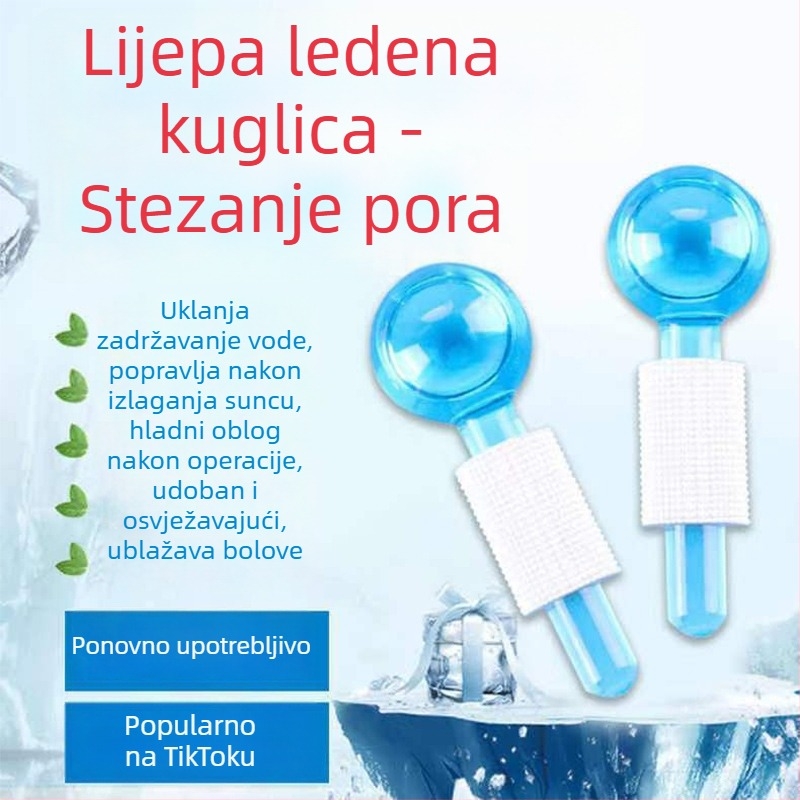 Chongqi Beauty Ice Wave masaža loptica za lice – ručna, bez električne energije, anionska funkcija