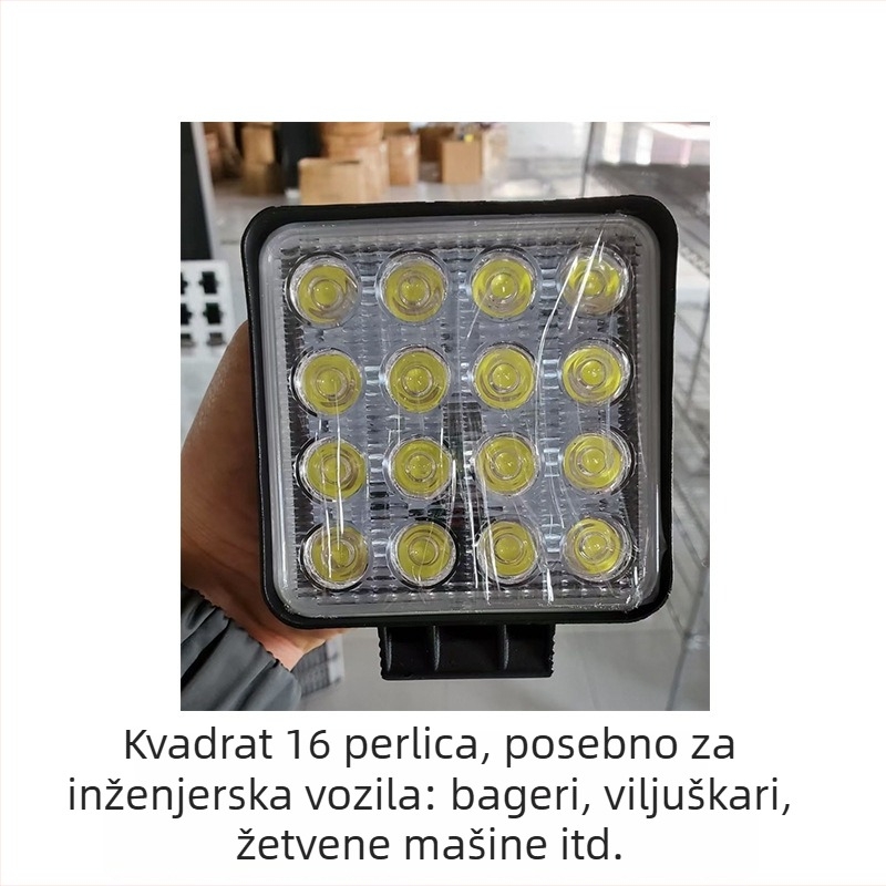 LED reflektor za kamione i viljušare – radni napon 12–80V, 20–120W, IP68 aluminijsko kućište, visoka svjetlina, vijek trajanja >50.000 sati