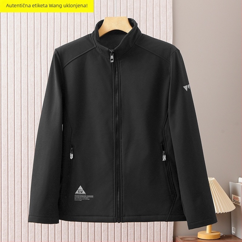 Muška jakna s fleeceom, kapuljačom, uskim krojem, zip zatvarač, debeli zimski kaput 1225