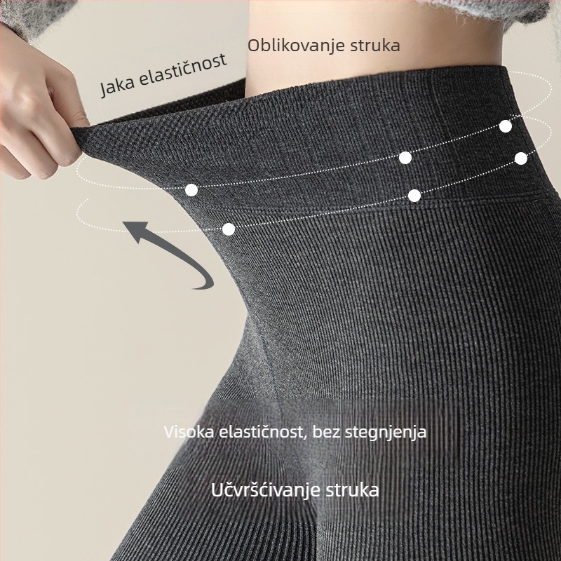 Pamukaste rebraste tajice, debeli materijal za jesen-zimu, oblikovanje tijela i podizanje stražnjice, antibakterijske, upijanje znoja