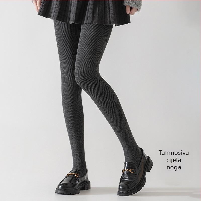 Pamukaste rebraste tajice, debeli materijal za jesen-zimu, oblikovanje tijela i podizanje stražnjice, antibakterijske, upijanje znoja