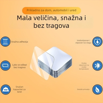 Akril nano dvostrano ljepiljiva traka – prozirna, bez tragova, montaža ljepilom, kuka s vakuumom, licencirana privatna marka