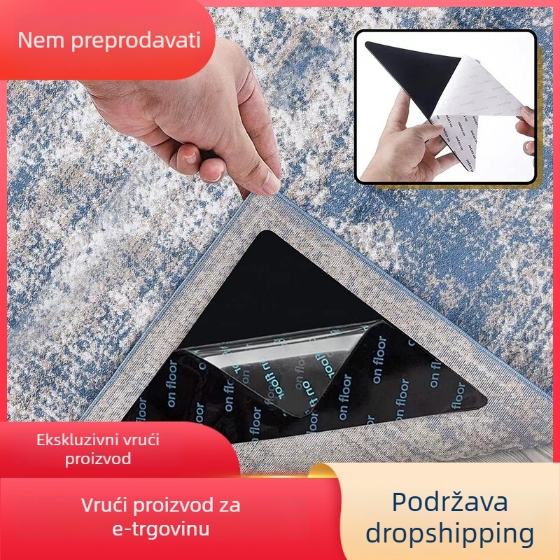 Trokutasti protuklizni patch za kućni tepih, PU materijal, montaža ljepilom, izlazak zimu 2014