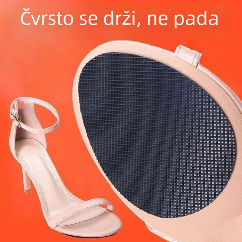 Protuklizna prednja potplata za kožne cipele s visokim petama — Regularni model, izdržljiv, materijal: drvo, za jesen