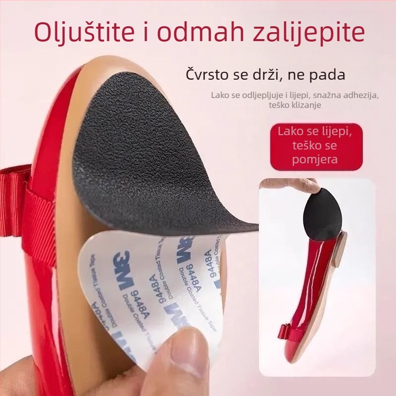 Protuklizna prednja potplata za kožne cipele s visokim petama — Regularni model, izdržljiv, materijal: drvo, za jesen