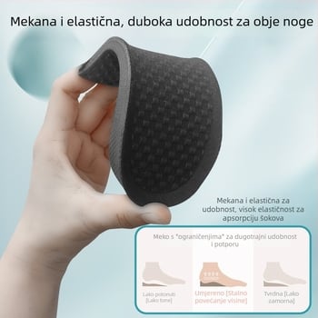 Poluvložak za povećanje visine – PVC, prozračan, apsorpcija šokova, unisex, za tenisice, cipele i običnu obuću