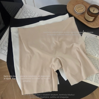 Ženske sigurnosne hlače s visokim strukom, Ice Silk tkanina, najlon 81,2%, podstava za preponsko područje 100% pamuk, dizajn 2-u-1