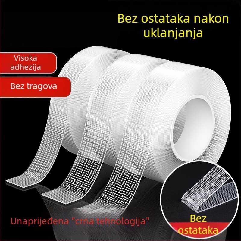 Grid dvostruka ljepljiva traka, viskoznost visoka, bez ostataka, nano pasta baza, 2 mm debljina