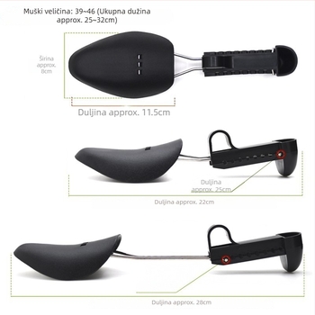 Prilagodljivi plastični raztezivač za cipele – sprječavanje deformacija i bora, pogodan za kožne i druge vrste cipela, World Footprints