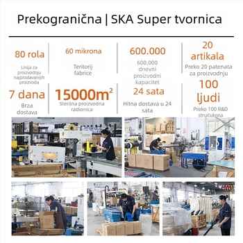 Peva protuklizna traka s dijamantnim uzorkom i gumenim česticama; osnova: Peva guma; debljina 0.8–1.3 mm; ljepilo: na bazi gume; temperaturni raspon: -10 do 70 °C