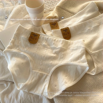 Djevojačke pamučne gaćice, prozračne, niska stražnjica, 95–100% pamuk