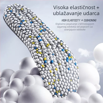 TPU sportska uložak za povećanje visine, antibakterijska/dezodorirajuća 3A, prozračna, EU veličine 35–46