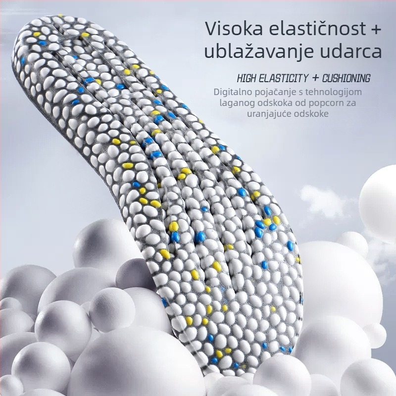 TPU sportska uložak za povećanje visine, antibakterijska/dezodorirajuća 3A, prozračna, EU veličine 35–46