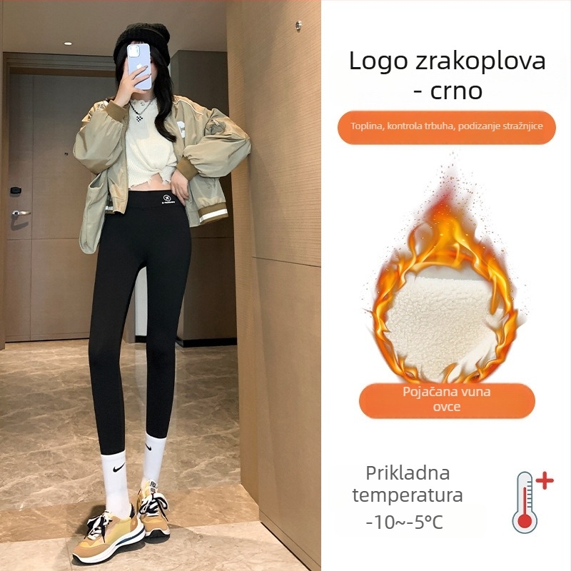 Ženske legice Shark Skin, 3/4 duljine, crne, uskog kroja, lagane i dišuće joga hlače