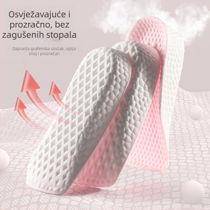 Uložak za povećanje visine s jastučićem od sedam točaka i potporom luka, polovični ulošak, PU i tkanina, unisex