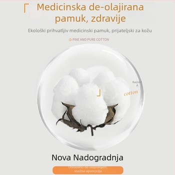 Damske donje rublje od pamuka medicinske klase A, srednji dio struka, antibakterijski 7A, produženi trokutasti preklop, 3–4 para
