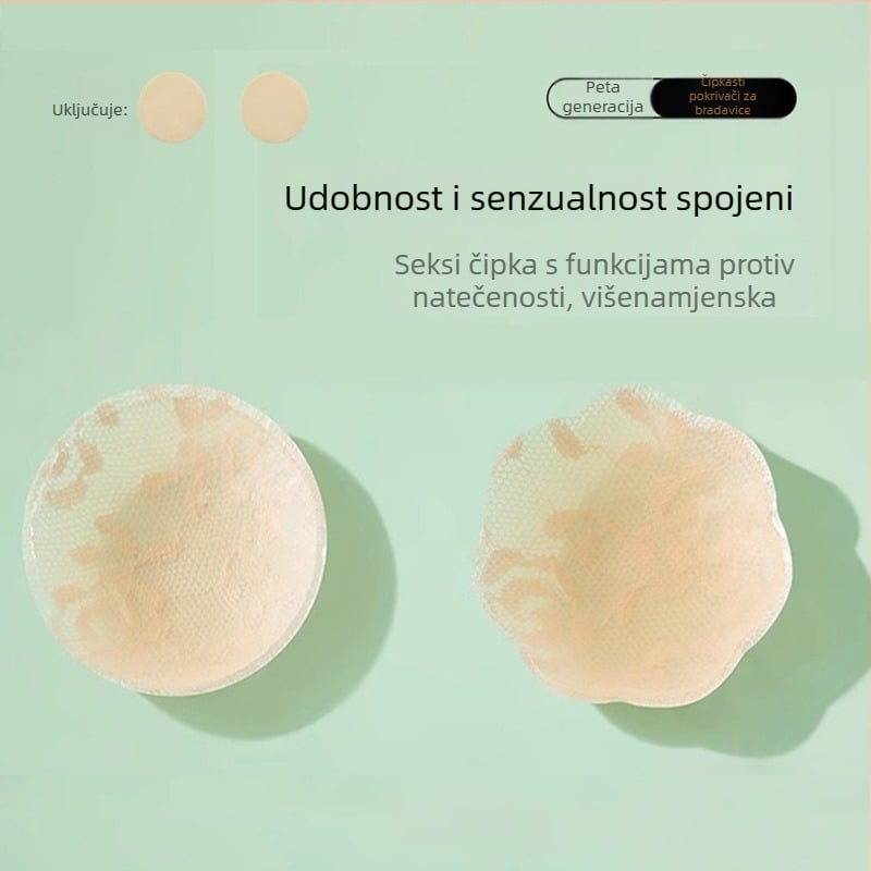 Cipkaste silikonske flastere za bradavice, bez tragova, tanki, okrugli, seksi