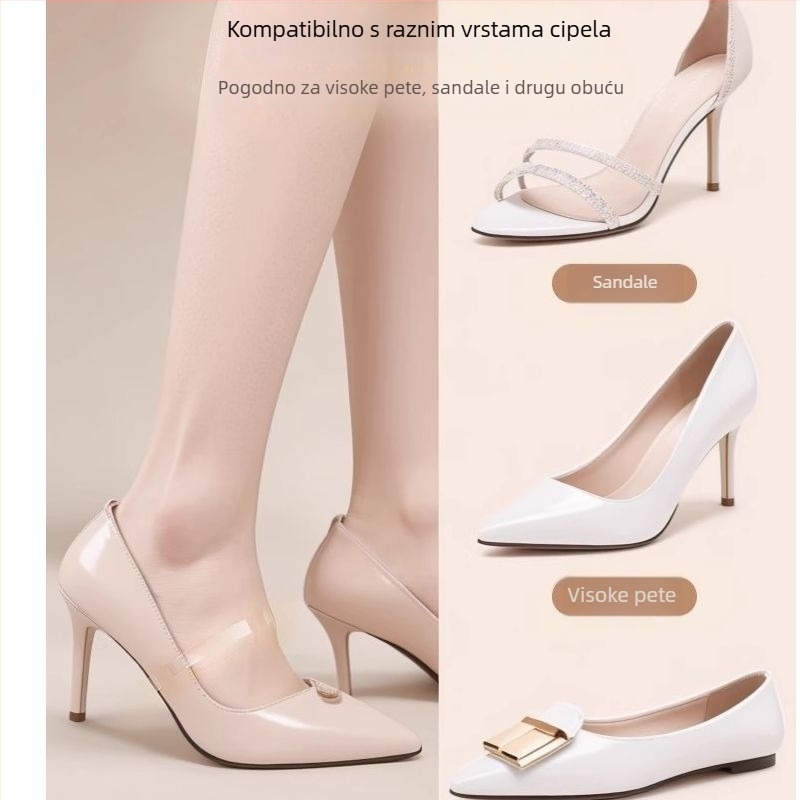 Prozirne nevidljive ženske špagerice za visoke pete s anti-kliznim trakama za sigurno pričvršćivanje obuće — Kod proizvoda: Cx-yunqie — Sezone: sve sezone