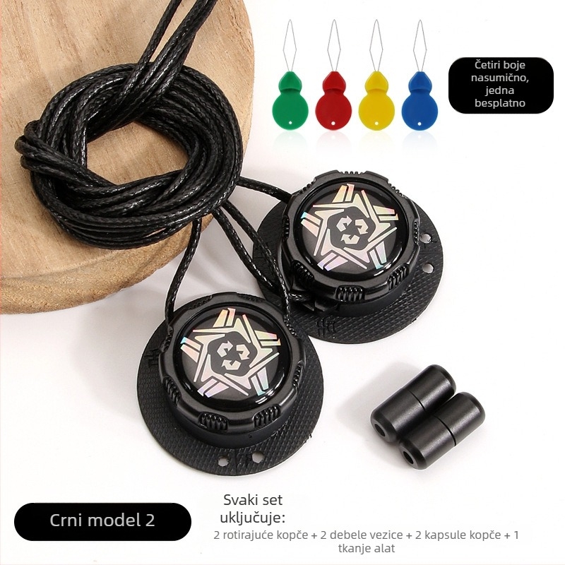 Šnure bez vezivanja s okretno kopčicom, model Xd351, za tenisice i casual obuću, sve sezone