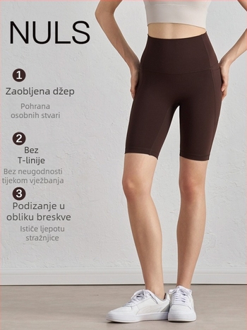 Capri joga hlače za žene, visokim strukom i podizanjem stražnjice, lagane, odvode vlagu, od najlona