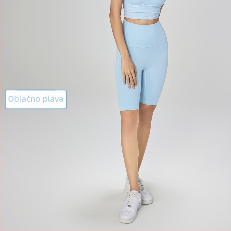 Capri joga hlače za žene, visokim strukom i podizanjem stražnjice, lagane, odvode vlagu, od najlona