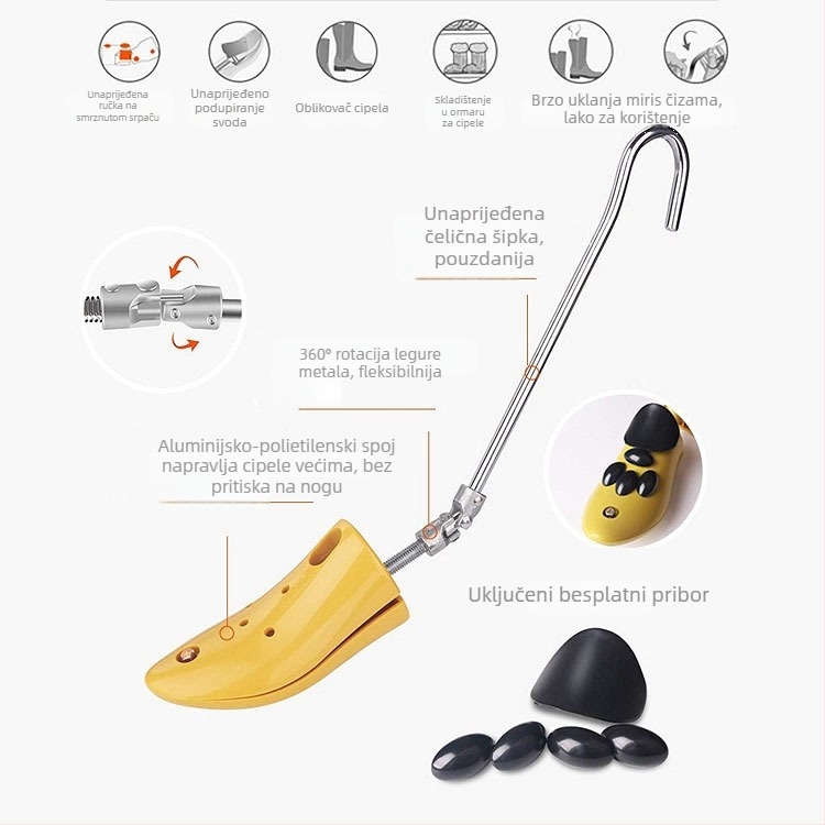 Ekspanzer za obuće – univerzalni, podesiva visina i širina, pogodna za tenisice, kožne cipele i čizme